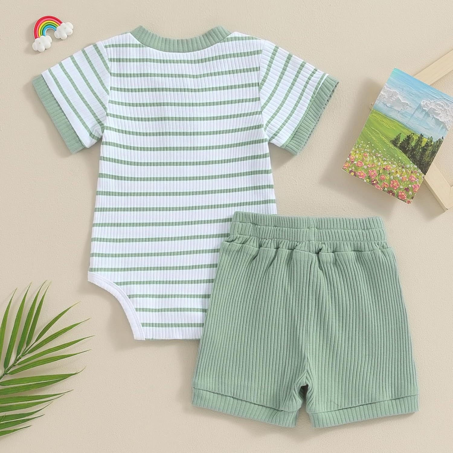 Cute Newborn ROMPER Set in Soft Cotton Boys Girls 0-18-Month