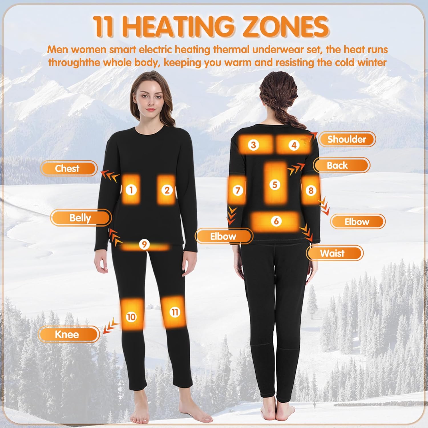 Heated Long Johns Set for Women -