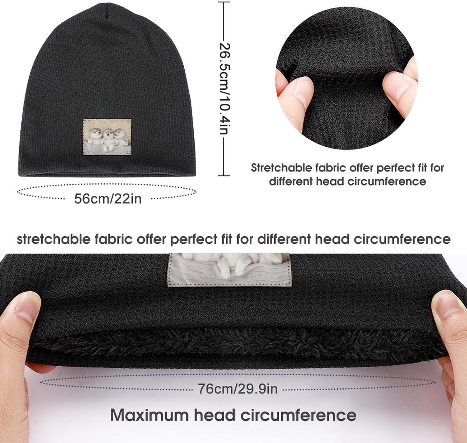 BTTLLKE Unisex Winter Fleece Beanie Hat Skull Cap for Men Women