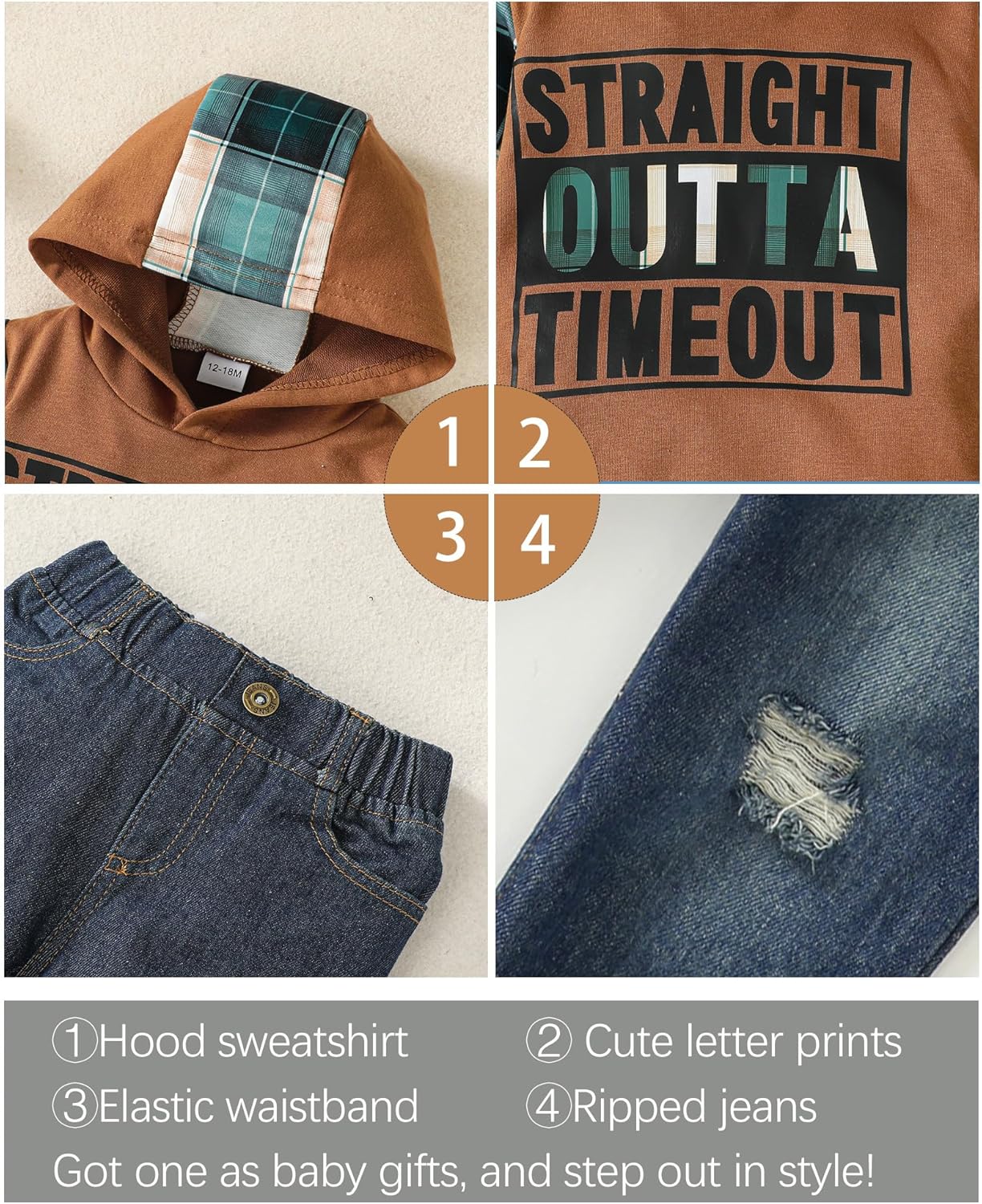 Saeaby Boys Cool Winter Outfit Set