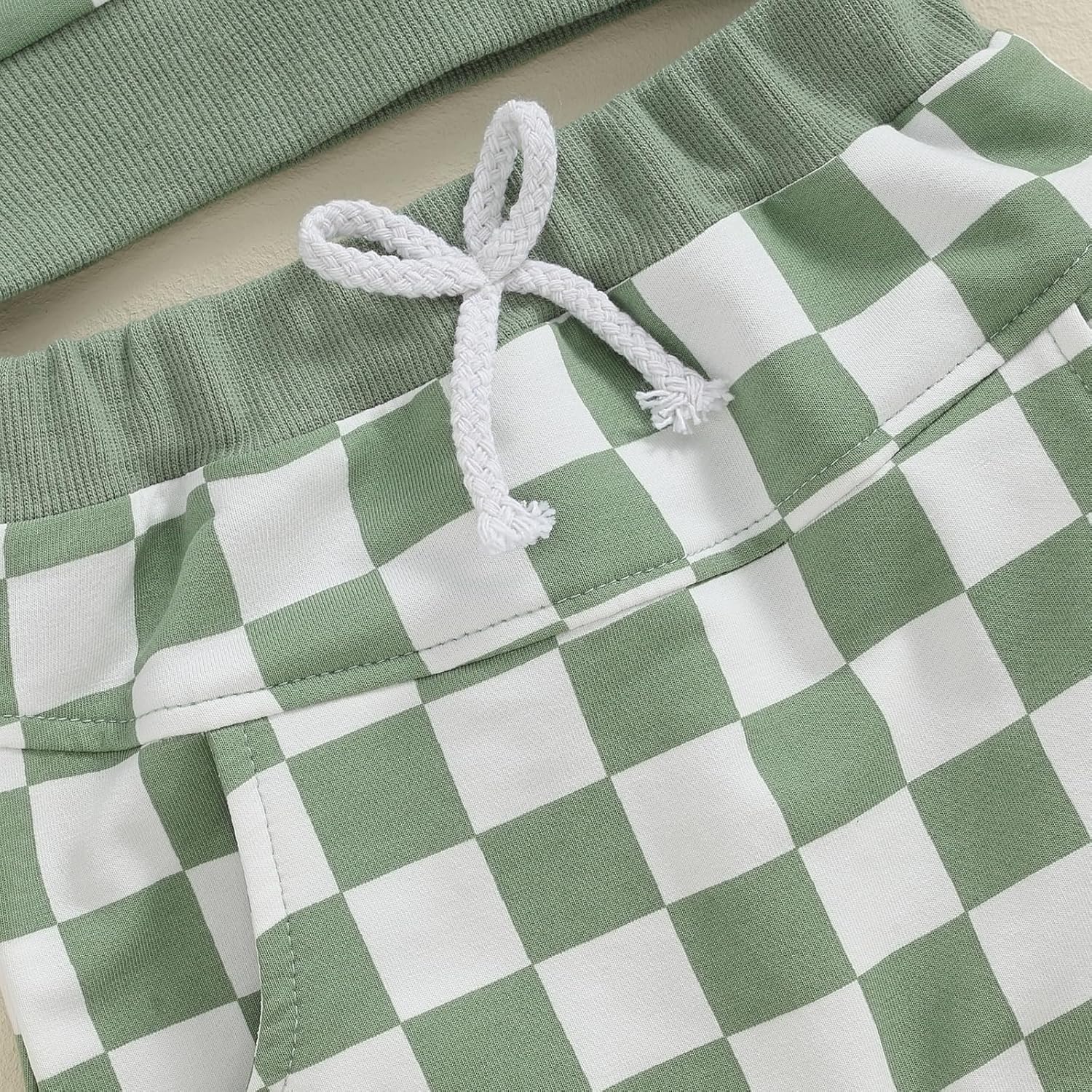 Classic Fall Outfit for Boys - Long Sleeve Pullover Checkers Set