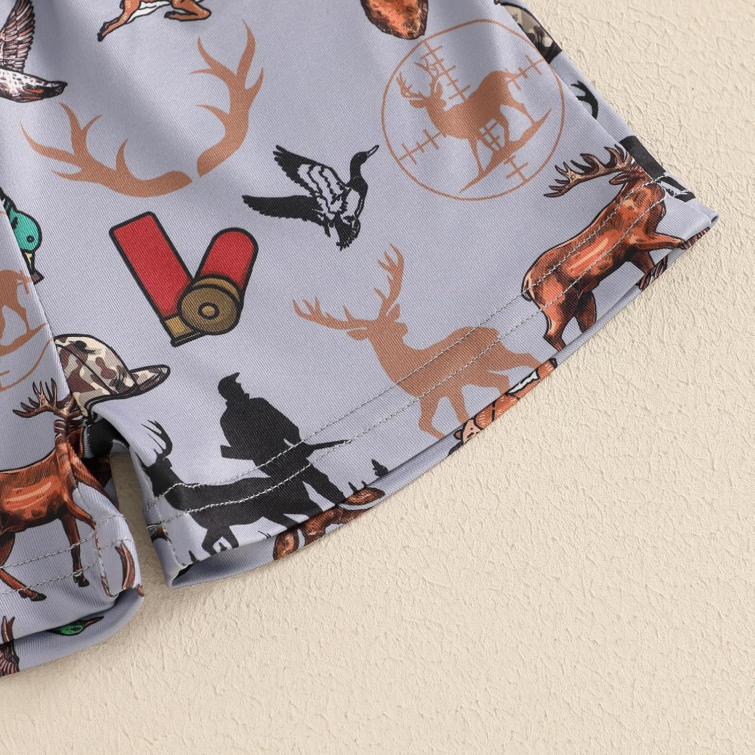 TODDLER BOY SUMMER OUTFIT HUNTING HUNTING DUCK DEER STDX CLOTHES SET