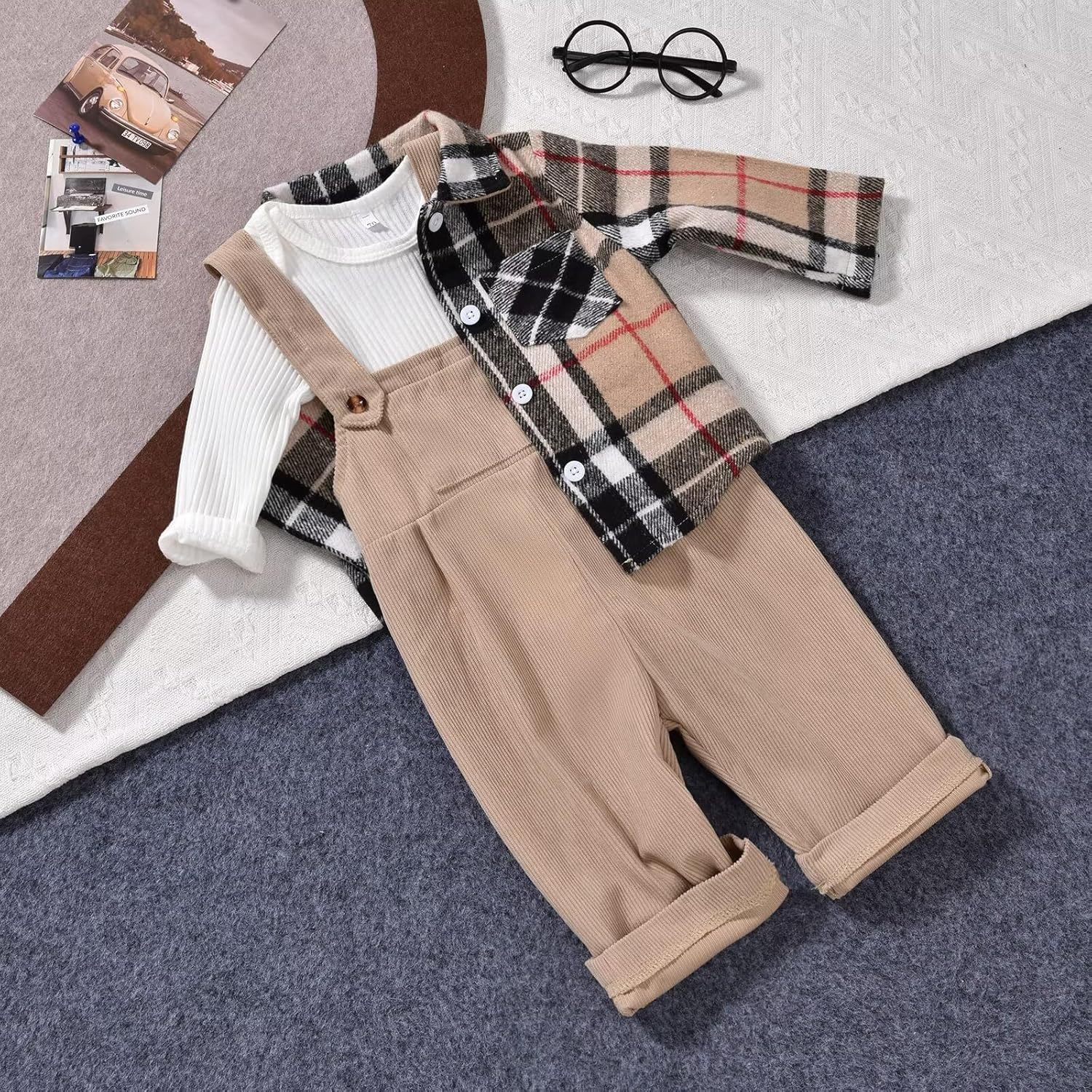 Unutiylo Toddler Boys Romper Set