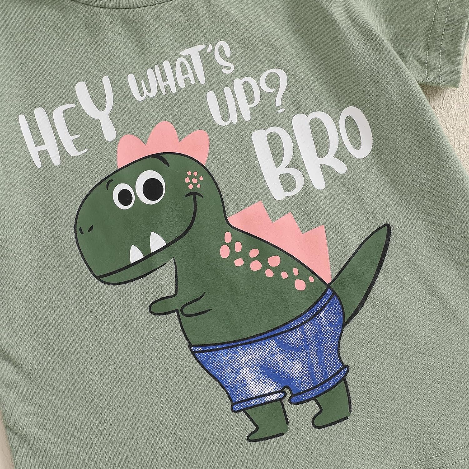 Summer Toddler Boys Outfit Set Dinosaur Print Summer Clothes for Boys