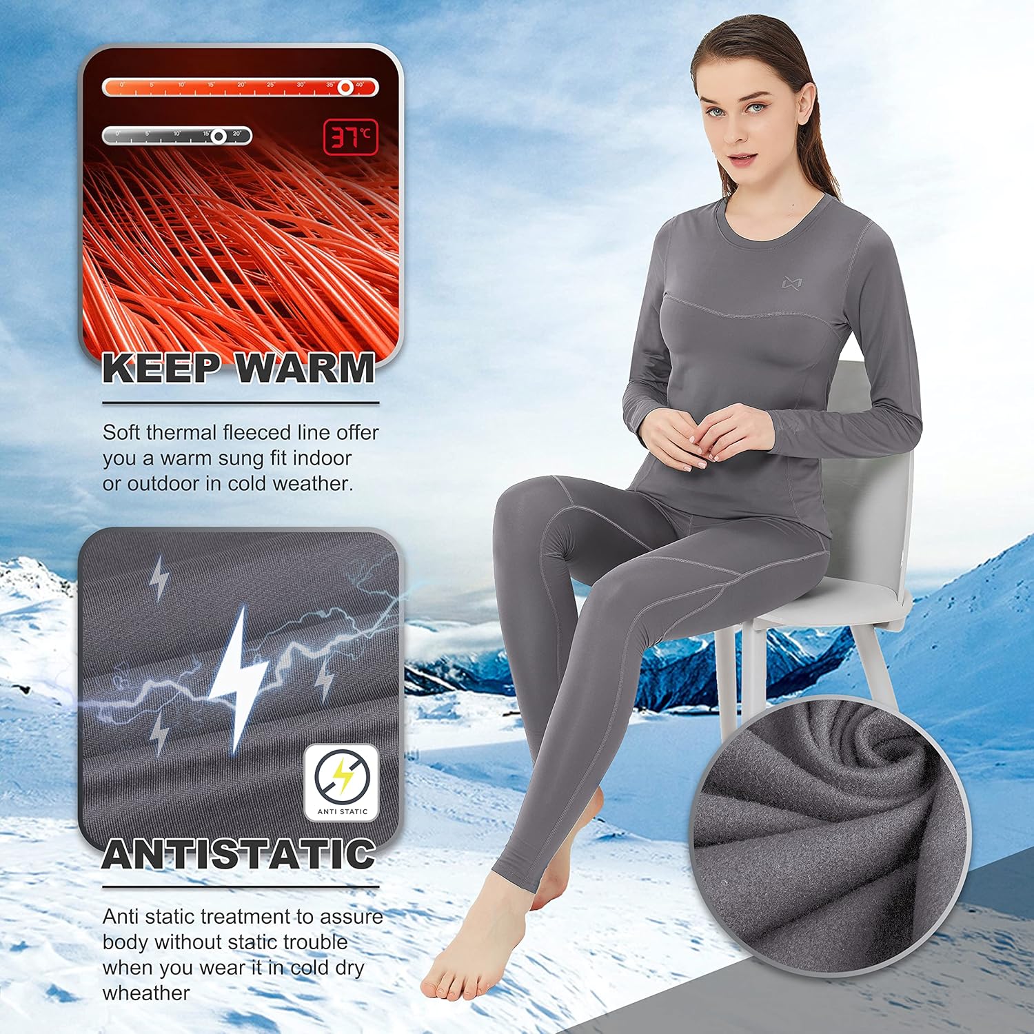 Sleek Thermal Set for Skiing Style