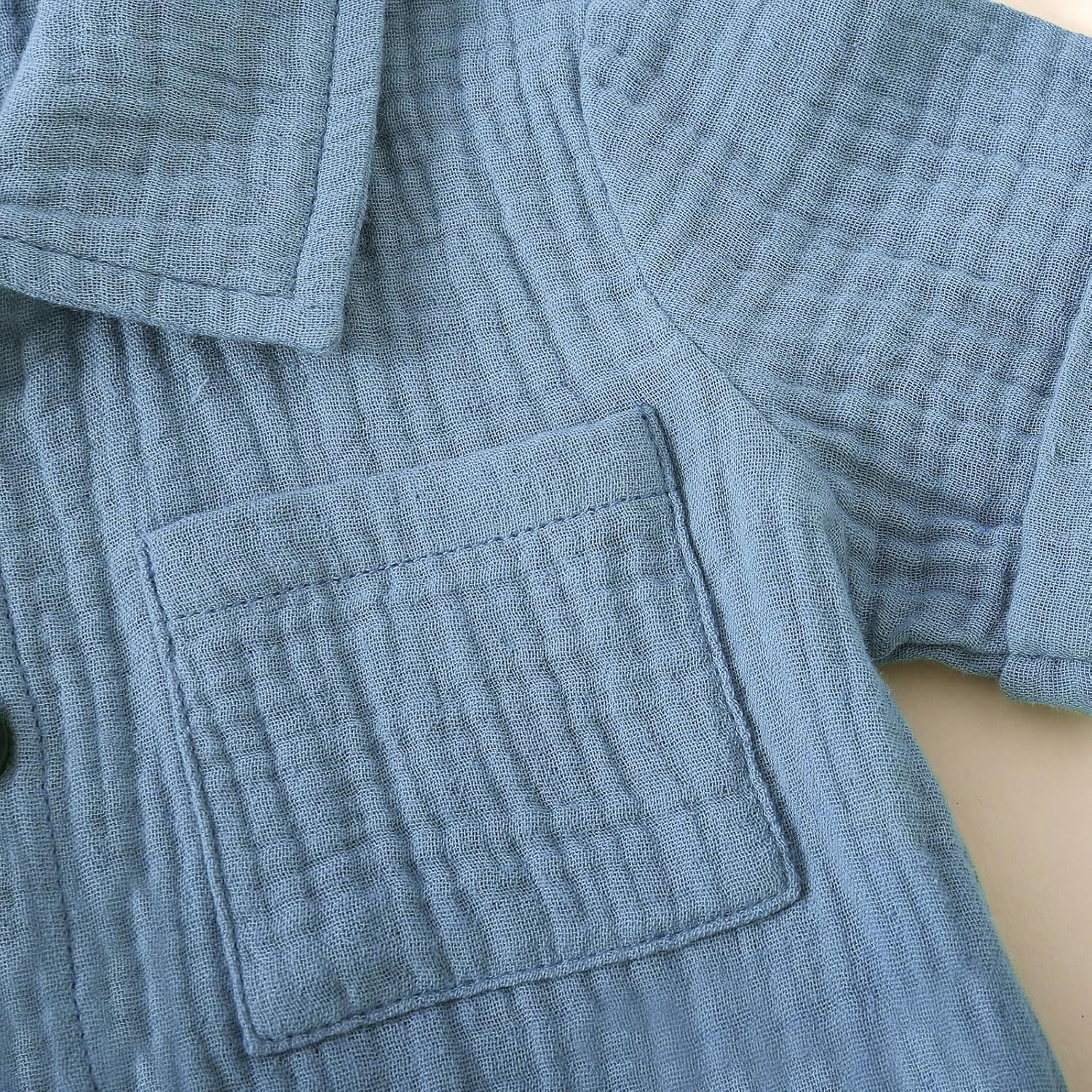 Baby Boys Clothes Set JR 100 Cotton Button Down Shirt Gauze Shorts